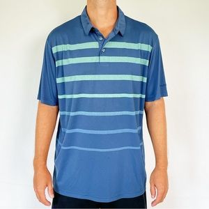 Nicklaus men’s blue ombré stripe performance golf polo shirt size XXL